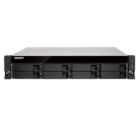 TS-863XU-RP-4G-US 2U 8-Bahias AMD 64bit x86-based NAS and iSCSI/ IP-SAN, Quad Core 2.0GHz, 4GB RAM