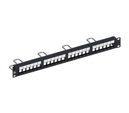 Panel descargado recto 24 ports UTP 6