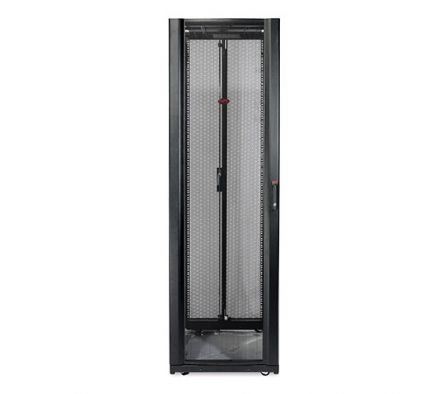 Gabinete para servidores NetShelter SX de APC 42 U, 600 mm x 1070 mm, con paneles laterales, negro