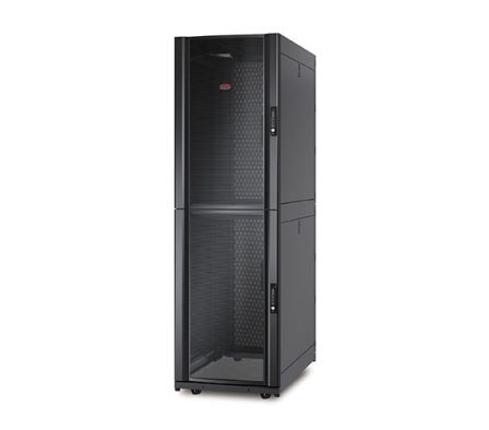 Gabinete NetShelter SX para entornos de hospedaje de equipos (co-location) 2 x 20 U, 600 mm de ancho x 1070 mm de profundidad, con paneles laterales, negro