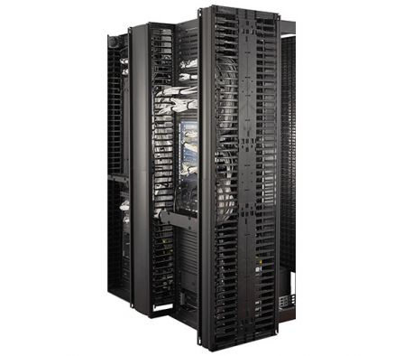 Organizador vertical de cables Valueline para racks de 2 y 4 postes, de 213 cm (84") de alto y 15 cm (6") de ancho, de dos lados, con puerta