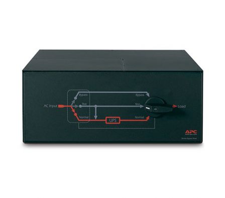 Tablero de bypass para mantenimiento de APC 230 V; 100 A; disyuntor MBB; cableado fijo de entrada; salida IEC-320, 8 C13, 2 C19